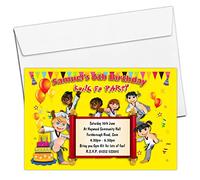 10 Personalised Girls Boys Kung Fu Karate Birthday Party Invitations N156 ANY AGE
