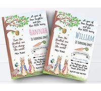 10 Personalised Peter Rabbit Kids Boy Girl 1st First Birthday Party Invitations Invites