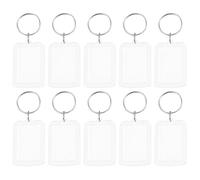 10 Photo Frame Keychains, Acrylic Transparent DIY Pendants, Personalized Customizable Photo Frame Ornaments, Suitable for Couple Photo Commemorations, Scenic Gifts.