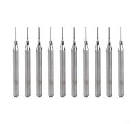 10-Piece 0.7mm Carbide End Mill Engraving Router Bits for PCB Machine with /8" Shank, for CNC Router Drill Bit for Circuit Board, Metal,