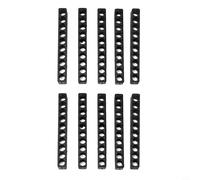 10-Piece 1/4" Hex Shank Bit Holder Set, Plastic Storage Organizer for Screwdriver Bits, Compact 85x15x8mm Design, Black