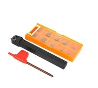 10-Piece 11ER AG60 Threading Insert Set with SER1010H11 10mm Right-Hand Lathe Tool Holder, Cemented Carbide Inserts for CNC Turning, Includes Wrench and 100 mm Total Length