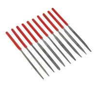 10 Piece 140mm Needle File Set - Vinyl Dipped Handles - Precision Micro Files