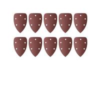10-Piece 14x9cm Triangular Sanding Pads Set, Aluminum Oxide, 60/80/120/240 Grit, for Oscillating Multi-Tools and Sanders