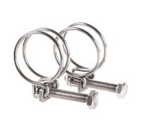 10-piece 304 Stainless Steel Double-wire Fixed Throat Water Pipe And Ventilation Duct Clamps 58-65 60-67 63-70 70-76 MM(70-76 x 3.0mm)