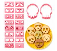 10-Piece 3D Skull Biscuit Cutter Set