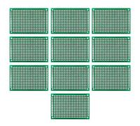 10 Piece 4 x 6cm Double Sides Soldering Universal Circuit Board DIY PCB Prototyping Circuit Board Breadboard Seamless Prototype Board for DIY Soldering and Electronic Project