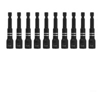 10-Piece 8mm Hex Socket Wrench Set with 1/4" Hex Shank, 65mm Length, for Electric Drills, Pneumatic Screwdrivers & Hex Tools - Steel Construction