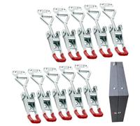 10-Piece Adjustable Toggle Latch Clamp | Rust-Proof Heavy Duty Quick Release Over-Center Lock | Cabinet, Box, Drawer, Freezer, Grill, Boat, Chicken Coop