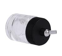 10 Piece Airbrush Glass Bottles with 30 Degree Angle Adapter Lid Assembly - Siphon Feed Jars Compatible with Master - Compatible with Iwata - Compatible with Badger - Compatible