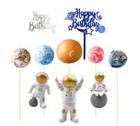10 Piece Astronaut Ornaments Spaceman Cake Decorations Astronaut Figure Cake Topper Space Themed Party Decorations Suitable for Gift Giving, Home And Car Interior Decoration-2