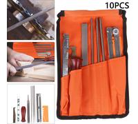 10-Piece Chainsaw Sharpening File Kit for Stihl - Round Files, Quick-Lock Guide, Gauge, Handle & Pouch
