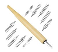 10 Piece Comic Dip Pen Set with 2 Holders & 10 Nibs - Professional Calligraphy Pen for Drawing, Writing, Lettering & Sketching - Includes 4 Nib Sizes for Cartooning & Ink Art