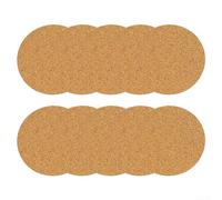10-Piece Cork-Based Saucer Set with Integrated Rubber Bottom, Covers Sizes from 4 Inch to 12 Inch, Reduces Risk of Water Damage (250 * 4.3mm)