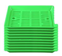 10-Piece Drip Tray Set - Plastic Oil Catch Pan with Strainer for Kitchen Essentials Water & Oil Drip Tray Green 29x21x4cm/11x8x2in