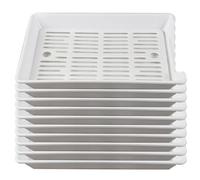 10-Piece Drip Tray Set Plastic Oil Catch Pan with Strainer Kitchen Essentials for Grease & Water 35x24x5cm (14x9x2in) - Perfect for Cooking & Cleanup