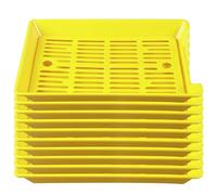 10-Piece Drip Tray Set - Plastic Oil Catch Pan with Strainer Kitchen Essentials for Oil & Water Versatile Drip Trays (Yellow 24x17x3cm / 9x7x1in)