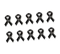 10 Piece Elegant Ribbon Pin for and Funeral Featuring Secure Clasp Fundraiser Accessories