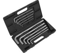10 Piece Extra-Long Jumbo Hex Key Set For Industrial Use - 3mm To 17mm Sizes