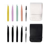 10-Piece Eyebrow Tools, Eyelash Tools, Stainless Steel Tweezers, Portable Tweezers, Beauty Accessories