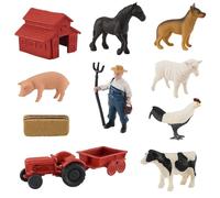 10-Piece Farm Animals for 2 Year Olds, Plastic Animal Figures Set, Farm Animals for 1 Year Old, Educational Farm Toys for Toddlers 3 4 5 Years Olds, Realistic Farm Animals for Kids Learning and Play