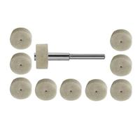 10-Piece Felt Buffing Wheels Set for Rotary Tools - 1/8" and 1/4" Diameter Wool Polishing Discs, Compatible with for DREMEL and Similar Mini Grinders, for Ideal for Automotive, Jewelry, Wood