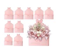 10 Piece Floral Envelope Box with Heart Design - Box for Bouquets, for Wife Mother Sister Daughter Friends Family Engagement Party Holiday Ceremonies