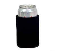 10 Piece Foldable Insulated Beer Can Coolers Made of Neoprene for Cold and Hot Drinks for Picnics Barbecues and On-the-Go Use (Black)