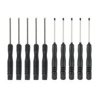 10-Piece for Precision Mini Screwdriver Set for Electronics Repair - 2mm Slotted & Phillips Tips, 82mm Length, 45# Steel Construction, Portable Hand Tool Kit