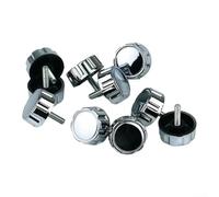 10 Piece For rotating Reel Handle Cap and Gasket Set Rocker Arm Cover with Gap Spacer Fixed Nut Cover Fishing Tackle Accessory for whirl Handle(silver)