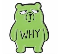 10-Piece Funny Cartoon Animal & Mood Speech Bubble Enamel Lapel Pin Set, Cute Cat Dog Bear Squirrel Emoji Expression Brooch with Sayings like Oh No, Ugh, Hmm, Whimsical Statement Badge for Jackets