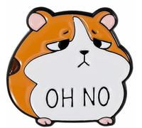 10-Piece Funny Cartoon Animal & Mood Speech Bubble Enamel Lapel Pin Set, Cute Cat Dog Bear Squirrel Emoji Expression Brooch with Sayings like Oh No, Ugh, Hmm, Whimsical Statement Badge for Jackets