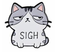 10-Piece Funny Cartoon Animal & Mood Speech Bubble Enamel Lapel Pin Set, Cute Cat Dog Bear Squirrel Emoji Expression Brooch with Sayings like Oh No, Ugh, Hmm, Whimsical Statement Badge for Jackets