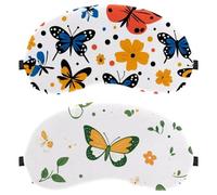10 Piece Green Butterfly Flower Pattern Sleep Mask Cover, Eye Mask for Men Women, Breathable Sleeping Eye Masks, Zero Eye Pressure for Sleeping