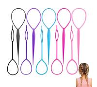 10-piece Hair Tool Set,Topsy Tail Hair Tool, Hair Pull Through Tool Set, Large and Small, Suitable for Women and Girls, Beginners Learning Hairstyling(Assorted Colours)