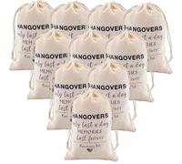 10 Piece Hangover Kit, 10 * 15cm Hangover Recovery Kit, Hangover Kit Fillers Hangover Kit Bag Portable Bags Suitable for Parties, Showers, Wedding Packaging, Travel, and Gatherings