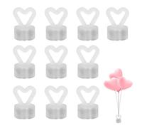 10-Piece Heart-Shaped Balloon Anchors with Decorative Ribbons for Secure Party Decor