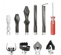 10-Piece Heavy-Duty Drain Snake Attachment Kit, Includes Cutters, Spirals, Augers & Heads, Fits K-400, C-4, C-6, C-7, C-8, C-9 Models and All 5/8" Cable Tips
