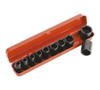 10-Piece Heavy-Duty Impact Socket Set With Storage Case - 1/2" Drive