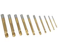 10-Piece HSS Titanium End Mill Set 3-13mm Round Shank