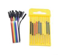 10-Piece IC Clip Set for SOP, SOIC, TSOP, MSOP & SSOP Chips - Non-Conductive, 0.13mm Jaw Diameter, No-Solder Probe Clips for