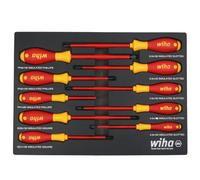 10 Piece Insulated SoftFinish Cushion Grip Screwdriver Set | 1000V VDE certified, tray organized set, SoftFinish cushion grip, tested to 10,000 volts, made in Germany