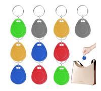 10 Piece Inziehbarer Key Ring - 5 - 10 cm - Proximity Function | 125 KHz ABS Key Ring Set | Nur-Lese-Chip | Zugangskontrolle Für Parken Schule Büro