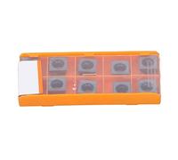 10 Piece Lathe Turning Insert Set - Multi Layer Coated CNC Carbide Cutters for Woodworking and Metal Milling - Compatible with General Purpose Lathe Tools for Alloy Steel and Wood