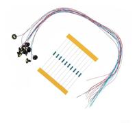 10 Piece LED Wall Lamp Post Set for HO OO Scale Model Railway for Street Lighting in Diorama and Urban Building Scenes