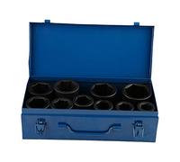 10-Piece Long Reach Impact Socket Set, 1 Inch Drive, Deep Chrome Vanadium Steel, 22mm to 50mm, for Car Axle Hub Nut Repair