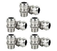 10 Piece M12 Waterproof Cable Extensions, Nickel-Plated Brass Waterproof Connectors, IP68 Adjustable Connector Joints, Cable Fixing Joints with Sealing Gasket and Locking Nut, Diameter 3-6.5mm