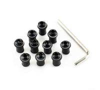 10-Piece M5 Fairing Bolt Kit with Well Nuts | for durable alloy construction, rust resistant coating, smooth for surface, fits most sportbikes, long lasting