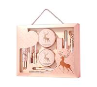 10 Piece Makeup Kit for Women, Full Face Cosmetics Set with Cushion Foundation, Concealer, Mascara, Lipstick, Lip Gloss, Eyeliner, Brush, Gift for Teen Girls Beginners (1 Set)