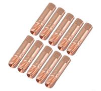 10 Piece MB-15AK MIG/MAG Torch Gas Nozzle Set with M6 Thread Connection and 0.8mm 1.0mm 1.2mm Aperture Options Copper Made (0.8mm)